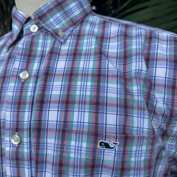 Vinyard Vines Slim Fit Tucker Shirt Men L Plaid Long sleeve - Picture 5 of 12